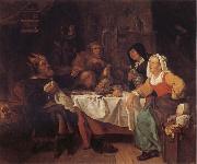Gabriel Metsu The King Drinks oil painting reproduction